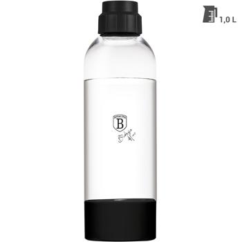 Preview: Wassersprudler-Flasche 1L (Schwarz): Für prickelnden Genuss & optimale Kohlensäure