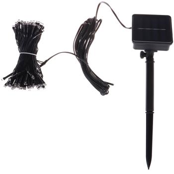 Preview: Solar Lichterkette 100 warm-weisse LEDs, 12,5m: Schaffen Sie magisches Ambiente – Kabellos für Party & Terrasse