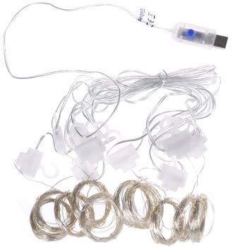 Preview: Eleganter LED-Lichtervorhang mit Fernbedienung, warmweiss, 200 LEDs, 3x3m: Gemütliche Beleuchtung & Romantische Deko für Schlafzimmer & Wohnzimmer