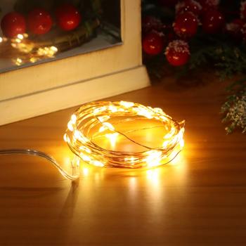 Preview: Traumhafte Draht Lichterkette 40 LEDs, warmweiss, 2m – Gemütliche Weihnachts-Deko für Innen – Batteriebetrieben, IP20 