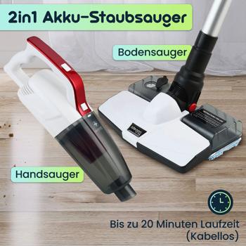 Preview: Multifunktionaler 2in1 Akku-Staubsauger Nass- & Trocken: Kraftvolle 7 kPa & HEPA-Filter – Beutellos & kabellos für makellose Sauberkeit in Haus & Auto