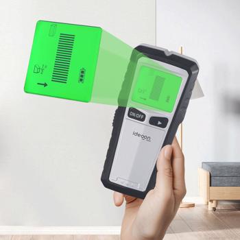 Preview: 5-in-1 Wandscanner & Ortungsgerät – Präzises Suchgerät für Metall, Holz & Stromleitungen, mit beleuchtetem Display & akustischem Warnsignal