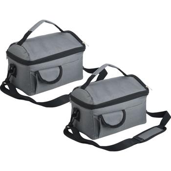 2er-Set Mini-Kühltasche, faltbar, 6l: Hält Snacks & Getränke frisch – Ideal für Picknick & Büro – Kompakt, leicht & auslaufsicher