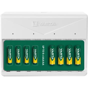 Sicheres VARTA Ladegerät für Akkus (AA/AAA) - mit LED-Statusanzeige, schnelles Laden, kompakt & ideal für Haushalt, Büro & unterwegs