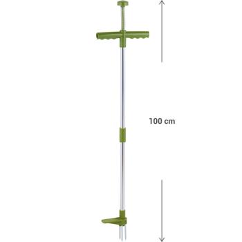 Preview: Ergonomischer Unkrautstecher 100cm: Rückenschonendes Jäten ohne Bücken & Chemie, robuster Löwenzahnstecher für Rasen & Garten