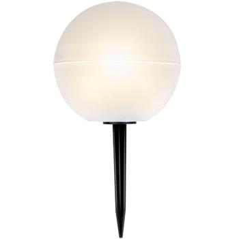 Preview: 2er-Set Dekorative 5er Solar Leuchtkugeln mit Erdspiess: Warmweiss & RGB - LED Gartenlampen, Ideal für Terrasse, Rasen & Blumenbeet