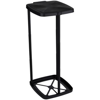 Müllbeutelständer mit Deckel - Hygienische Abfallentsorgung für Haus, Garten & Camping - Robust, faltbar, geruchsdicht, ABS Schwarz 34x29x69cm