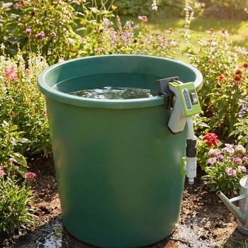 Preview: Mobile Akku-Tauchpumpe für Regentonnen: Bequeme Gartenbewässerung ohne Stromanschluss, kraftvoll, leicht & vielseitig einsetzbar, für jeden Garten