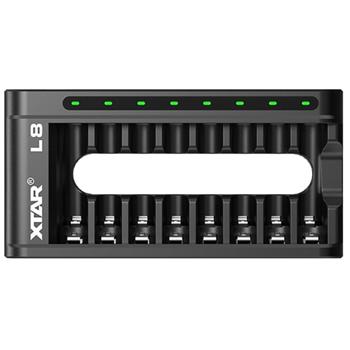 Preview: Akku-Ladegerät für AAA/AA: Li-Ion/NiMH, 8 Schacht Universal Charger – Ein smarter Ladeheld für Power & lange Laufzeit