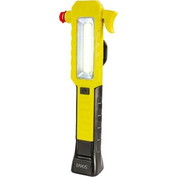 Preview: 2er-Set ProGuard Kfz-Taschenlampe - Notfallhammer, Gurtschneider, Haken & Magnet - 3 Lichtmodi, 180° schwenkbar - Gelb für Auto/Werkstatt