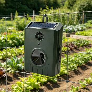 Solar Ultraschall Vogelvertreiber, Mobile Taubenabwehr, IP54 wasserdicht, Intervall-Schaltung gegen Gewöhnung, 8-35 kHz Taubenschreck Set