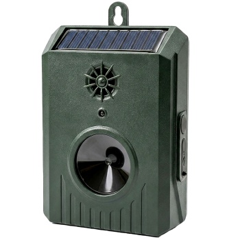 Preview: Solar Ultraschall Vogelvertreiber, Mobile Taubenabwehr, IP54 wasserdicht, Intervall-Schaltung gegen Gewöhnung, 8-35 kHz Taubenschreck Set
