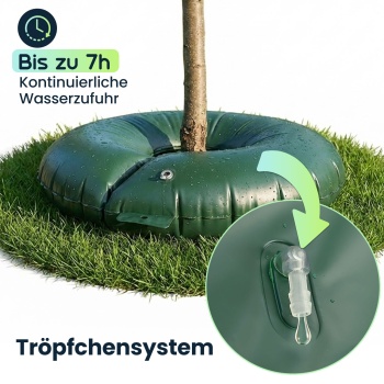Preview: Baumbewässerungsring 55L für Sträucher & Bäume – Bewässerungsbeutel aus robustem PVC – UV-beständig – für Stammumfang bis 30 cm – Tröpfchensystem