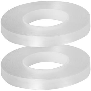 2er-Set Doppelseitiges Nano-Klebeband Transparent (5m x 10mm): Starke 110g/cm² Haltekraft, Wiederverwendbar, spurlos ablösbar