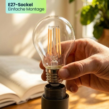 Preview: 3er-Set LED Filament Lampe G45 E27 4W 400lm Warmweiss 2500K Vintage Glühbirne Retro Glühlampe Dimmbar Warmes Licht Kugelform Edison Tropfenlampe