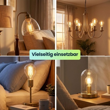Preview: 3er-Set LED Filament Lampe G45 E14 4W 400lm Warmweiss 2500K Vintage Glühbirne Retro Glühlampe Dimmbar Warmes Licht Kugelform Edison Tropfenlampe