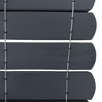 Preview: Robuste Beetumrandung aus Holz in edlem Dunkelgrau, 200 x 20/35 cm - dekorative Gartenbegrenzung für Beete, Wege & Rasen, wetterfest & langlebig