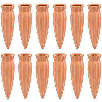 Preview: 12er-Set XL-Tonkegel Bewässerungszapfen für Flaschen: Automatische Pflanzenbewässerung – Sorgenfrei Urlaub machen & gesunde Pflanzen geniessen