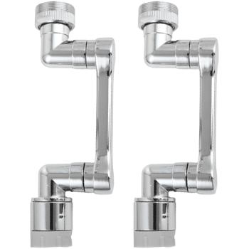 Preview: 2er-Set 1080° Drehbarer Wasserhahn-Aufsatz: Für Bad & Küche – Ein flexibler Armatur-Sprudler – Spart Wasser & bringt Komfort