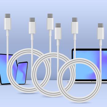 3er-Set USB-C Ladekabel, weiss, 1,5 m: Schnellladen für Handy, Tablet & Laptop, Robust, flexibel & zuverlässig für Samsung, Xiaomi, iPad uvm.