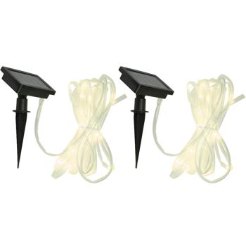 2er-Set Flexibler Solar Lichtschlauch 7m mit 50 LEDs: Stimmungsvolle Beleuchtung für Garten, Balkon & Terrasse, energieeffizient, wasserfest & einfach formbar für kreative Lichtakzente