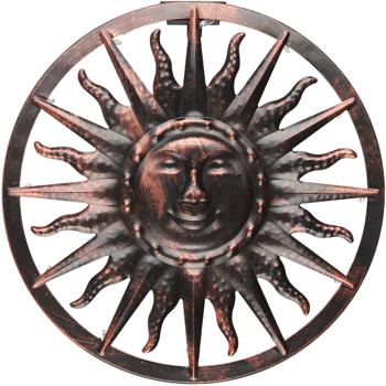 Dekorative Solar Wandlampe Sonne (Ø 40 cm): Romantische Aussenbeleuchtung, kabellos & sorgt für eine gemütliche Atmosphäre im Freien