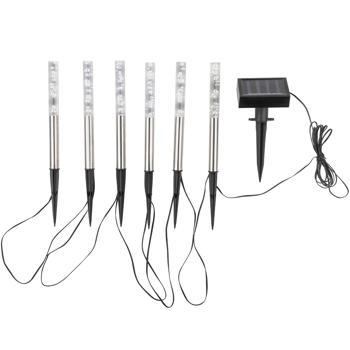 Preview: 2er-Set Solar LED Leuchtstäbe Bubbles: Farbwechsel Gartenleuchten mit Erdspiess – Ein magisches Lichtspiel für Balkon, Terrasse & Garten