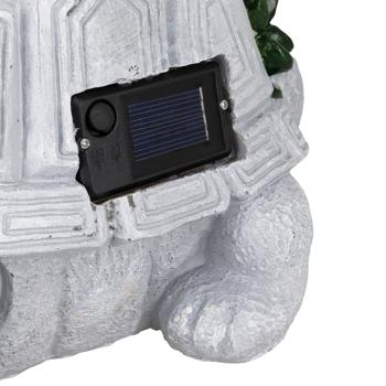 Preview: Charmante LED Solar Gartenleuchte Schildkröte (26 x 14,8 x 17cm): Stimmungsvolle Dekoration, einfach zu platzieren für Garten, Balkon & Terrasse