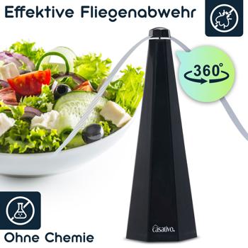 Preview: 2er-Set Mobiler 2-Flügel Insektenvertreiber Batterie & USB: Sanfte, effektive Fliegenabwehr für Tisch & unterwegs, flexibel beim Essen & Outdoor