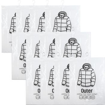 12er-Set Vakuum-Beutel mit Kleiderhaken, 67 x 90 cm: Ein effiziente Kleiderhülle für Bettwäsche & Kleidung - Schützen Sie Ihre Textilien