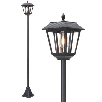 Preview: Hochleistungs Solar-LED-Gartenlaterne mit Dämmerungssensor - dimmbar & wetterfest IP44. Für stimmungsvolle Momente im Garten und auf der Terrasse