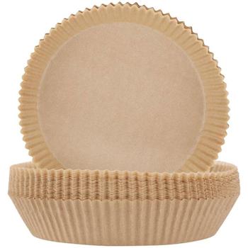 Ölbeständige Backpapier-Einlagen für Heissluftfritteusen, 100 Stück, Ø 16 cm, antihaft, hitzebeständig & passgenau, für sauberes & einfaches Frittieren