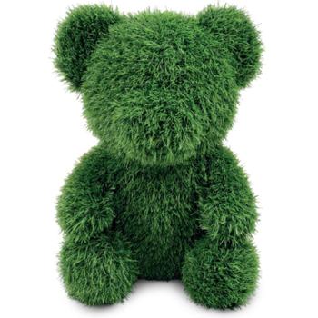 Preview: Gras-Figur Deko Bär 32cm: Kunstgras-Tierfigur für Garten & Balkon –pflegeleicht & immergrün – Schafft verspielte Akzente & gute Laune