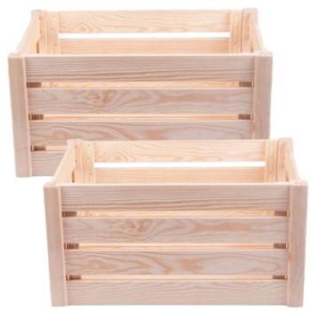 2er-Set Stabile Holzkiste, M: Eine vielseitige Aufbewahrungsbox für Spielzeug, Büro & stilvolles Wohnambiente