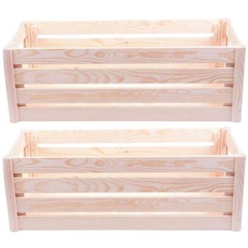 2er-Set Stabile Holzkiste, L: Eine vielseitige Aufbewahrungsbox für Spielzeug, Büro & stilvolles Wohnambiente
