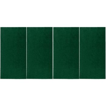 Preview: 4er-Set Kunstrasenteppich Dunkelgrün 100x200cm: Pflegeleicht, UV-stabil & wetterfest – Ihr immergrünes Rasen-Paradies fur Balkon & Terrasse