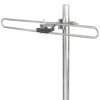 DAB+ Aussenantenne - Hochleistungs-Digitalradio Antenne für klaren rauschfreien Empfang - 0-50km Reichweite, 170-250 MHz, Aluminium, schwarz/silber