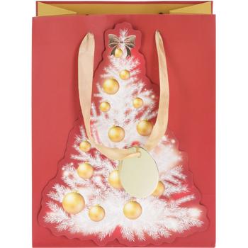 Preview: Prächtiges Geschenktüten 3er-Set für Weihnachten mit wunderschönem Satin-Griff – Elegante und stilvolle Geschenkverpackung