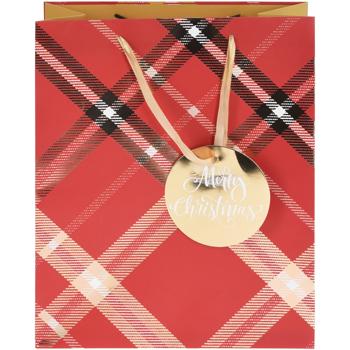 Preview: Prächtiges Geschenktüten 3er-Set für Weihnachten mit wunderschönem Satin-Griff – Elegante und stilvolle Geschenkverpackung