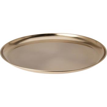 Exklusives Serviertablett & Dekotablett aus Metall, goldfarben, Ø39 cm - Modernes Design für Weihnachten, Partys & Feste. Stilvolle Deko für dein Zuhause