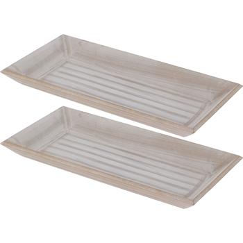 2er-Set Stilvolles Deko-Tablett - Perfekt für Deko, Weihnachten & Servieren. Hochwertig, vielseitig einsetzbar, ideal für jeden Raum