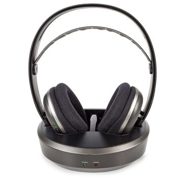 Preview: 2er-Set Kabelloser Funk Stereo Fernsehkopfhörer, 100 m Reichweite, TV-Headphones mit Ladestation, Verstellbarer Kopfbügel, gepolsterte Ohrmuscheln