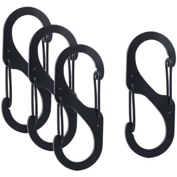 Preview: Karabiner-S-Haken 4er-Set, 5 x 2,2 cm: Robuste Mehrzweckhaken für sicheren Halt – Die clevere Lösung für Ordnung in Haus, Garage & Outdoor