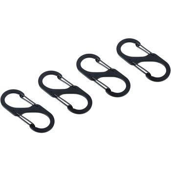 Preview: Karabiner-S-Haken 4er-Set, 7,2 x 3 cm: Robuste Mehrzweckhaken für sicheren Halt – Die clevere Lösung für Ordnung in Haus, Garage & Outdoor