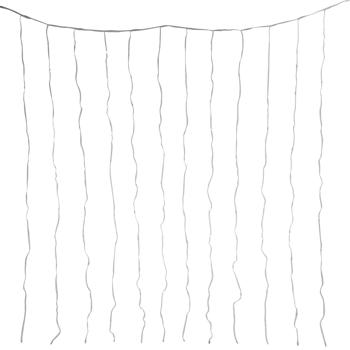 Preview: Mehrfarbiger RGB Lichtervorhang 144 LEDs mit Fernbedienung, ideal für Innen & Aussen - Stimmungsvolle Fenster Lichterkette für Partys & Deko