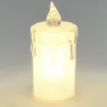 Preview: Elegante LED-Kerzen im 3er-Set – Transparente Flammen-Optik, sichere Deko für Tisch, Regal & Feiern, inkl. Batterien, für stimmungsvolle Atmosphäre