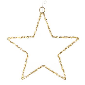 Zauberhafter Weihnachtsstern mit 120 LEDs, warmweiss, 30 x 0,5 cm – ideal als Fensterdeko & Weihnachtsdeko für den Innenbereich