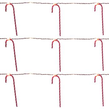 Preview: 3er-Set Magische Weihnachtsdeko-Zuckerstange Lichterkette - je 10 Stk. 20 Warmweisse LEDs, Batteriebetrieben mit 6h Timer - Perfekte Weihnachtsdeko