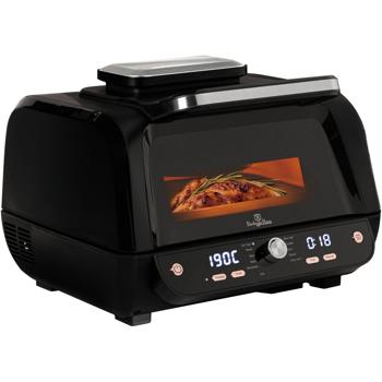 Preview: 12in1 Multifunktions-Heissluftfritteuse mit Fenster, 6 Liter, matt schwarz-roségold: fettfrei & digital – Gesunde Mahlzeiten einfach & schnell