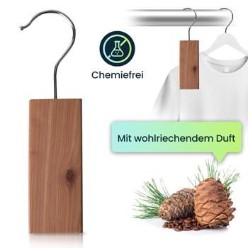Preview: Zedernholz-Set aus 20 Zedernholz-Blöcken und 30 Zedernholz-Ringen: Natürlicher Mottenschutz für Kleiderschrank, Küche & Vorratsschrank